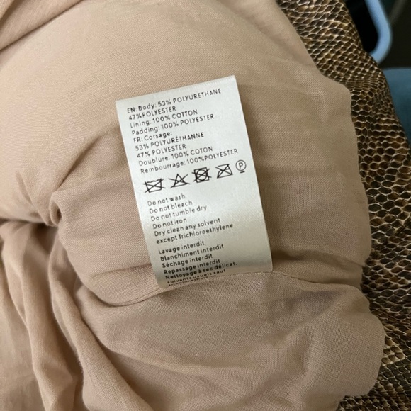 NWT Nanushka hide puffer jacket brown snake vinyl size S - Picture 8 of 9